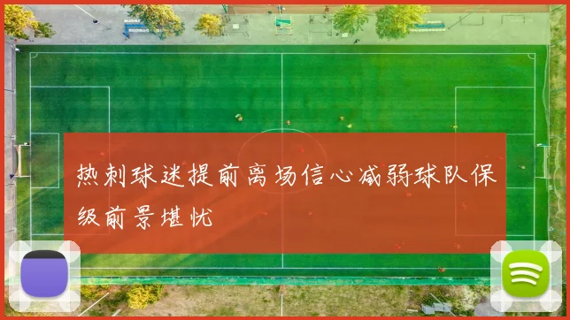 热刺球迷提前离场信心减弱球队保级前景堪忧